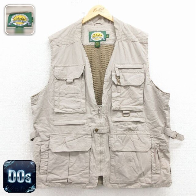 【50%OFF】カベラス 00s サファリベスト グレー XL | 古着