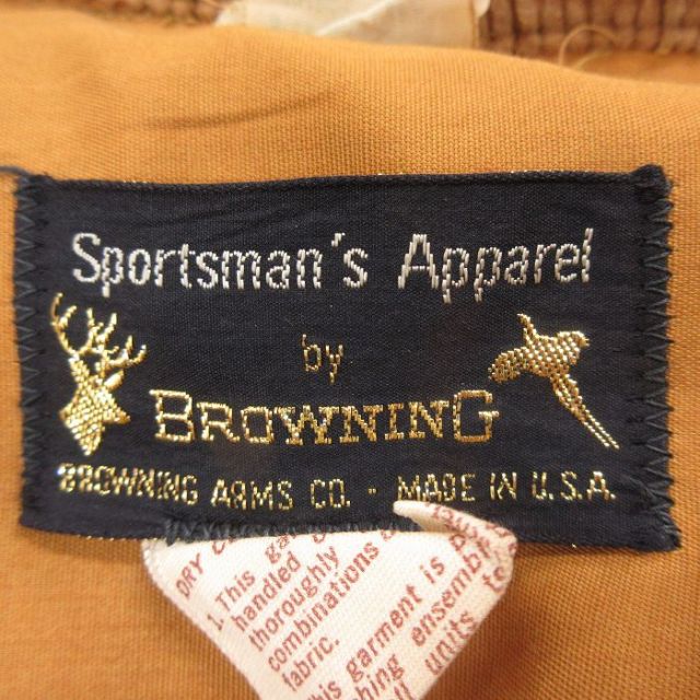 古着通販 XL☆古着 BROWNING 長袖 ハンティング ジャケット メンズ 80