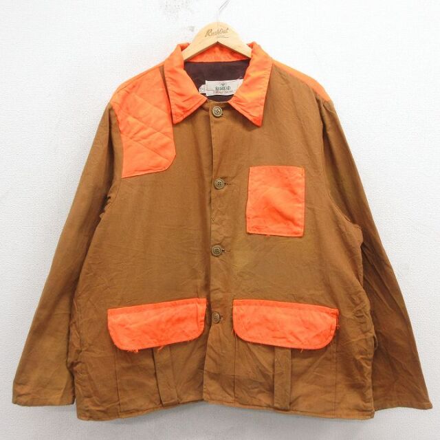 XL★古着 レッドヘッド 長袖 ハンティング ジャケット メンズ 90年代 90s ダック地 大きいサイズ コットン USA製 茶他 26mar03