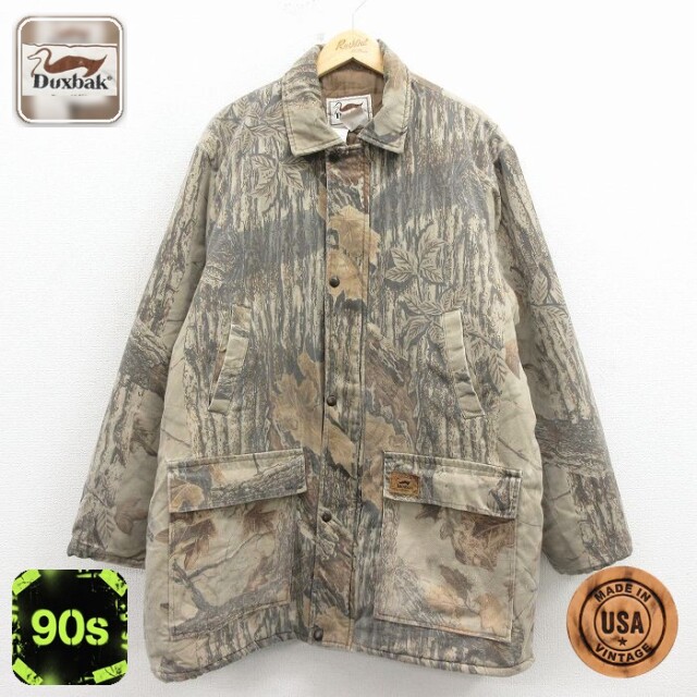 【50%OFF】ダックスバック 90s ハンティングジャケット リアルツリー ブラウン迷彩 XL | 古着