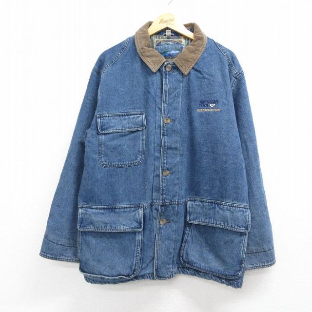 古着通販 XL☆古着 アバクロンビー 長袖 カバーオール メンズ 90年代