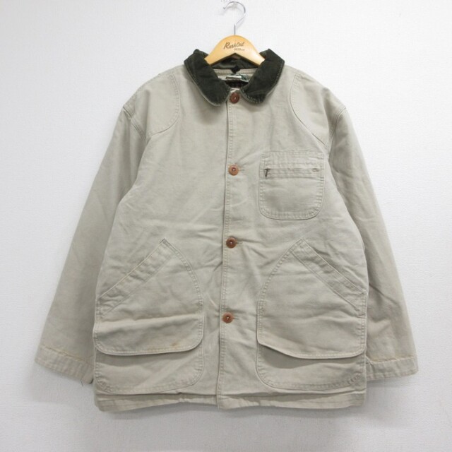 カバーオール 90s 長袖カバーオール ハンティング ベージュ メンズXL相当 | 古着