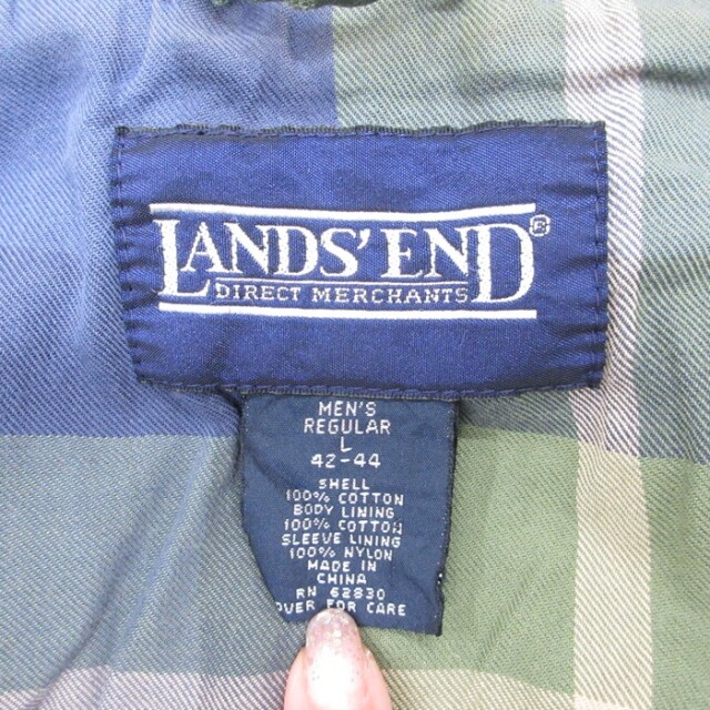 古着通販 XL☆古着 LANDS'END ランズエンド 長袖 カバーオール メンズ