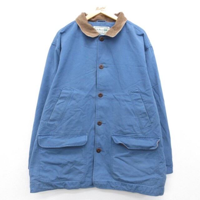 L.L.Bean 00s 長袖カバーオール フラップポケット ブルー メンズXL相当 | 古着