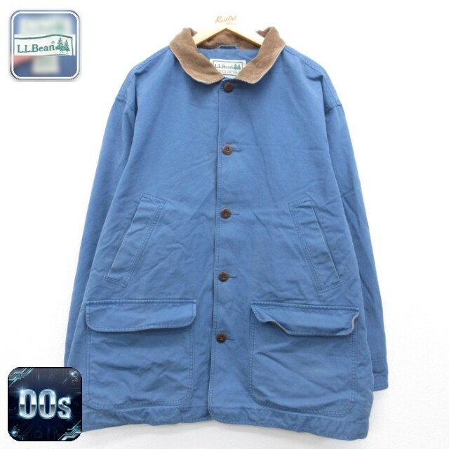 L.L.Bean 00s 長袖カバーオール フラップポケット ブルー メンズXL相当 | 古着