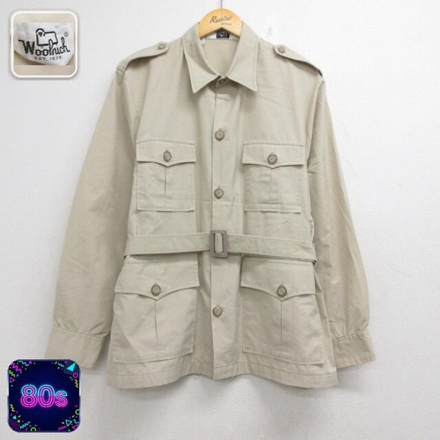 Woolrich 80s サファリジャケット ベージュ メンズXL相当 | 古着
