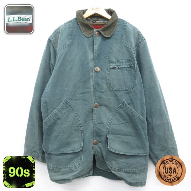エルエルビーン 90s カバーオール ハンティング グリーン メンズXL相当 | 古着