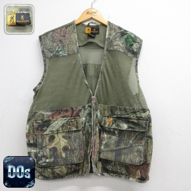 Browning 00s ベスト ハンティング カーキ迷彩 メンズL相当 | 古着