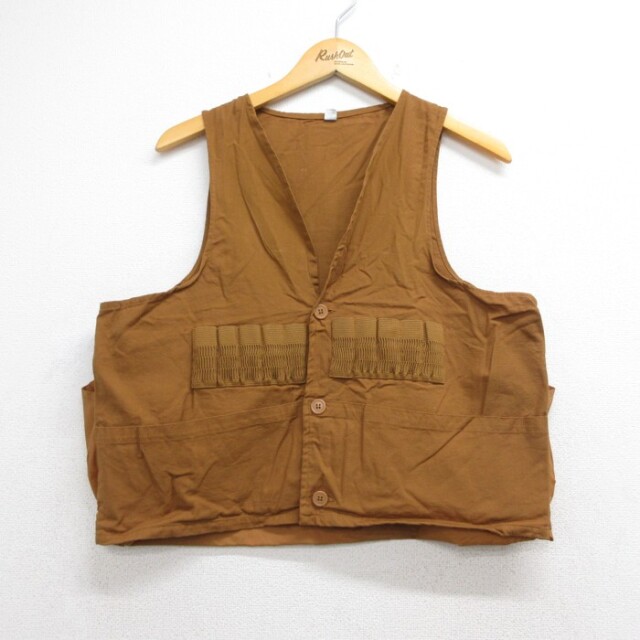 古着通販 M☆古着 メンズ 80年代 80s ハンティング ベスト コットン V 古着通販 M☆古着 メンズ 80年代 80s ハンティング ベスト コットン V
