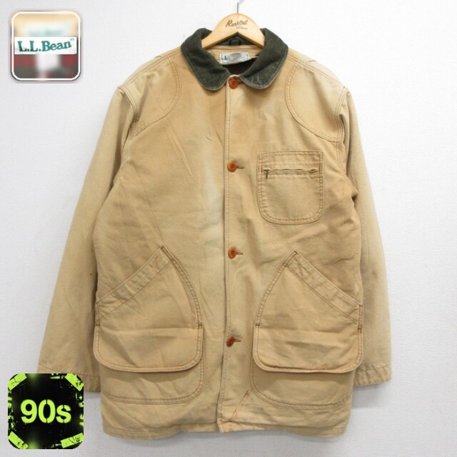 古着通販 XL☆古着 L.L.Bean エルエルビーン 長袖 カバーオール メンズ
