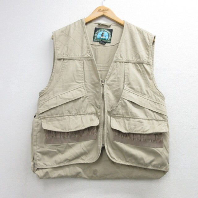 MASTER SPORTSMAN フィッシングベスト ベージュ M 古着通販 M☆古着 MASTER SPORTSMAN メンズ フィッシング ベスト