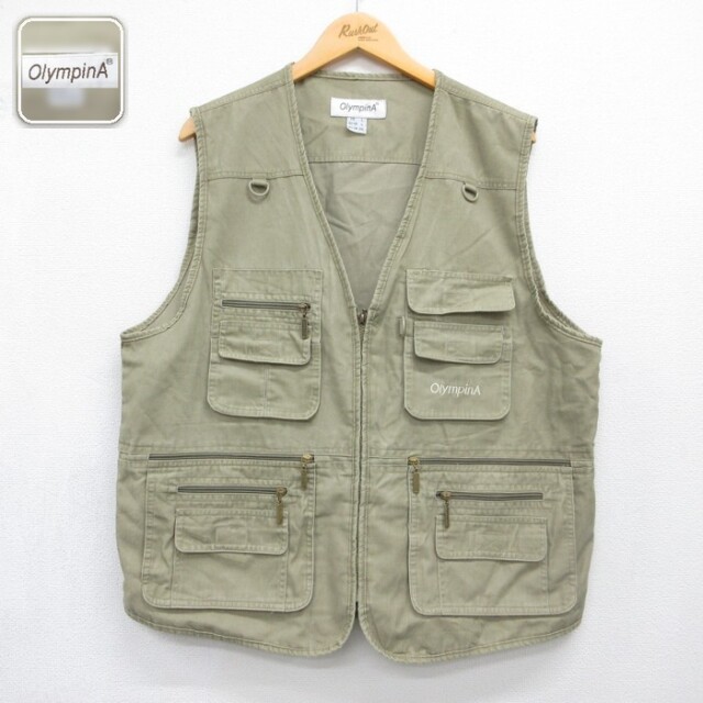 古着通販 XL☆古着 ホビス ORVIS フィッシング ベスト ナイロン メンズ
