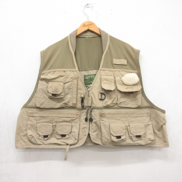 古着通販 XL☆古着 ホビス ORVIS フィッシング ベスト ナイロン メンズ