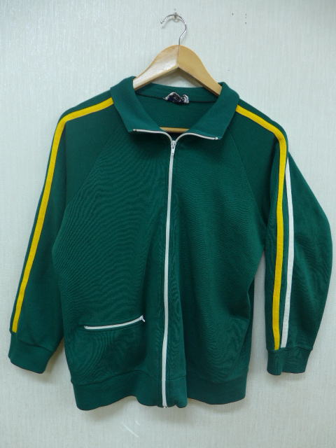【SALE】M★古着ジャージ80年代JCペニー濃緑×黄他ライン/13oct21【n】
