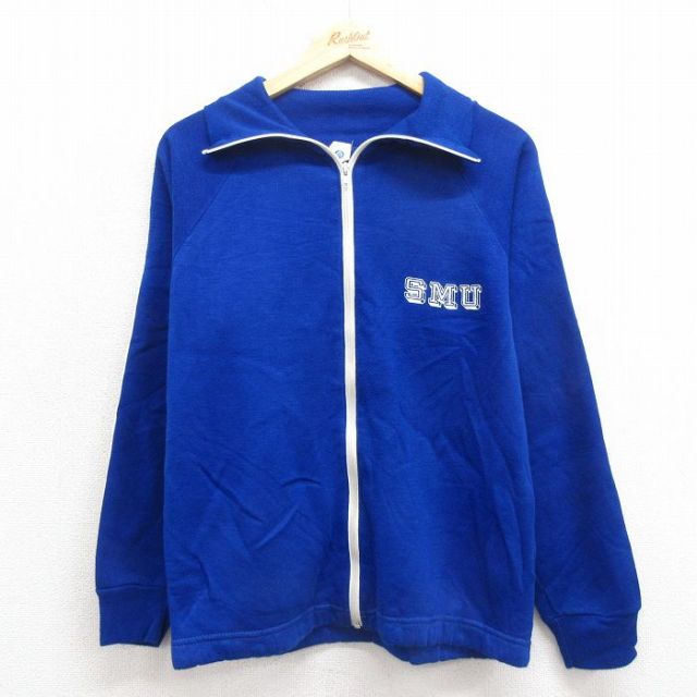 M★古着 アルテックス 長袖 ジャージ メンズ 80年代 80s SMU ラグラン 青 ブルー 25oct17 中古 アウター トラックジャケット