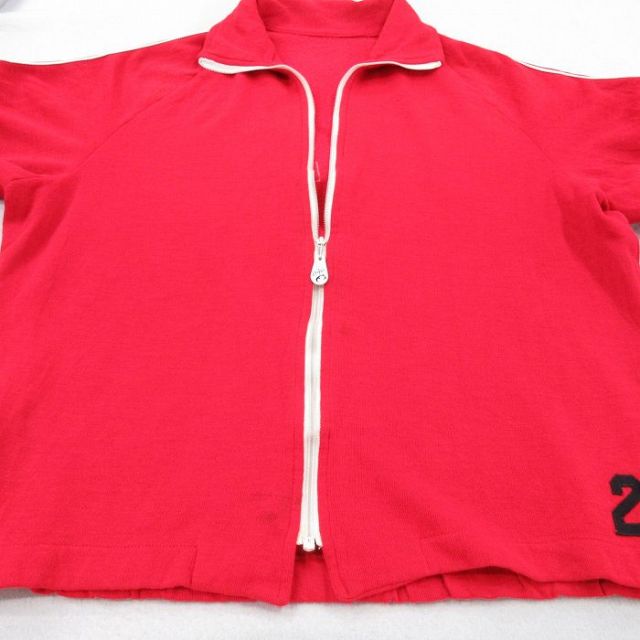 古着通販 XL☆古着 長袖 ジャージ メンズ 70年代 70s WEST ラグラン レッド