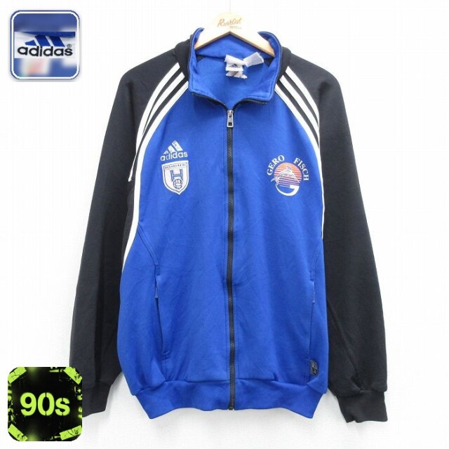 【20%OFF】アディダス 90s ラグランジャージ ワンポイントロゴ グレー メンズXL相当 | 古着