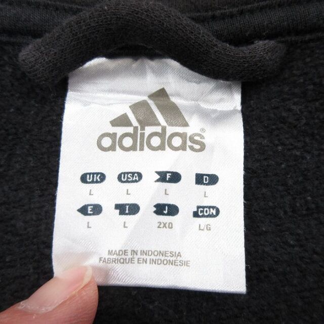 古着通販 L☆古着 アディダス adidas 長袖 ジャージ メンズ ブラック 3