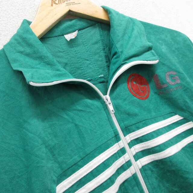 古着通販 L☆古着 長袖 ジャージ メンズ 90年代 90s グリーン