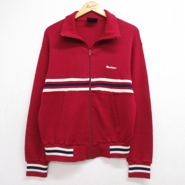 80s 長袖ジャージ レッド メンズM相当 | 古着