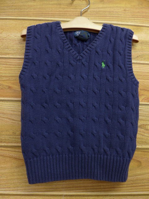 古着 キッズ 子供服 ニット ベスト ラルフローレン/15oct14【n】