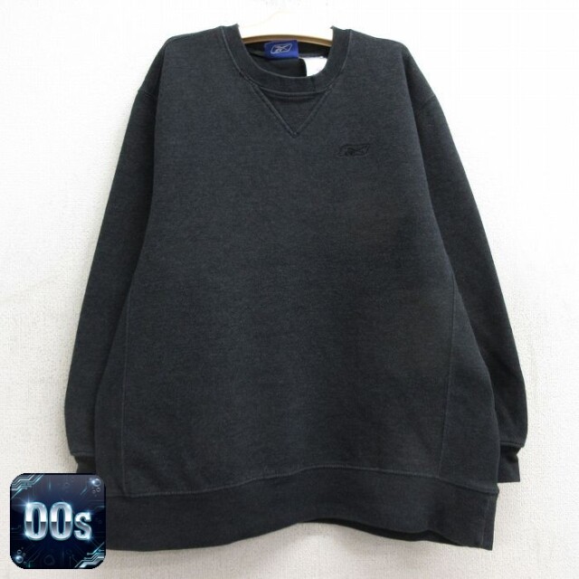 【50%OFF】リーボック 00s 長袖スウェット ワンポイントロゴ グレー キッズ | 古着