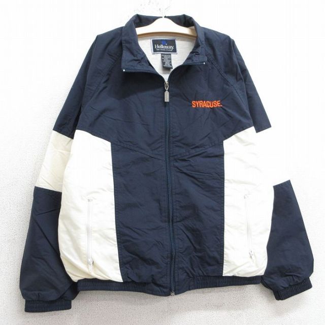 古着 ホロウェイ 長袖 ナイロン ジャケット キッズ ボーイズ 子供服 00年代 00s シラキュース ラグラン 紺他 ネイビー 25jan18
