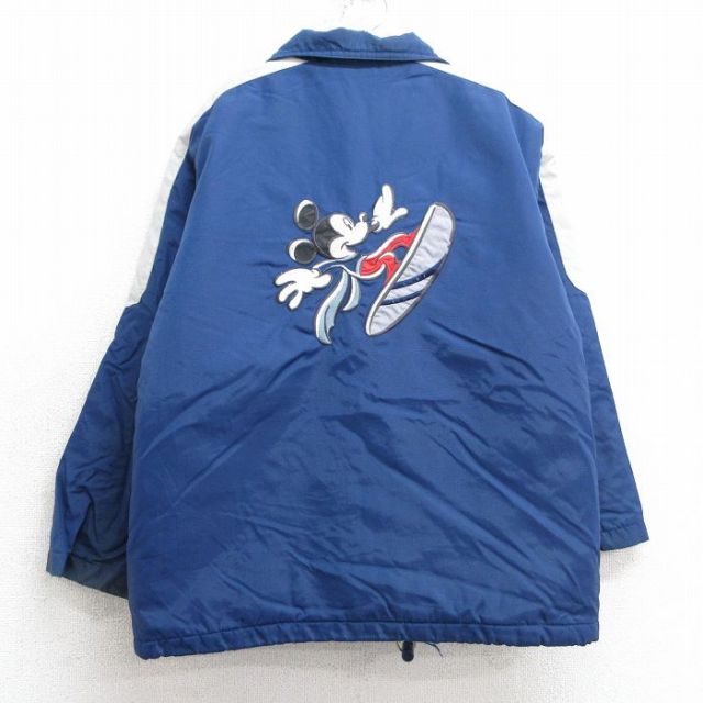 古着 長袖 ジャケット キッズ ボーイズ 子供服 00年代 00s ディズニー DISNEY ミッキー MICKEY MOUSE 紺他 ネイビー 内側フリース 25jan18
