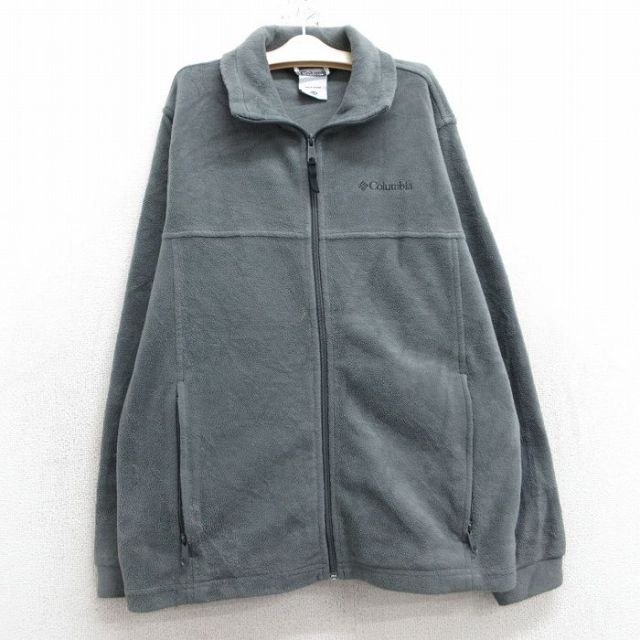 【50%OFF】古着 コロンビア COLUMBIA 長袖 フリース ジャケット キッズ ボーイズ 子供服 00年代 00s ワンポイントロゴ グレー 25feb01