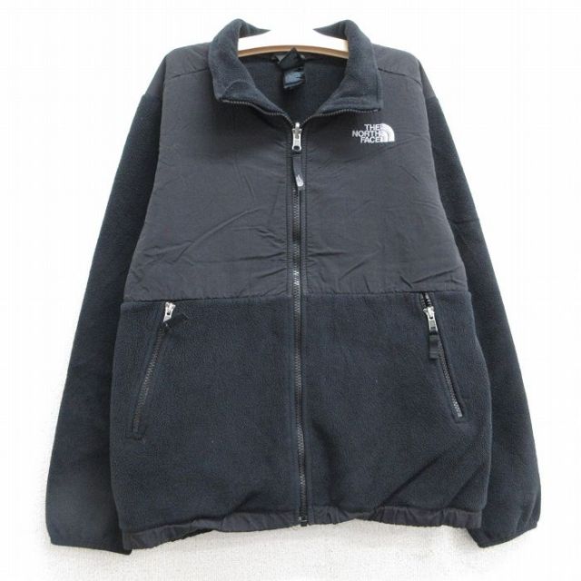古着 ノースフェイス THE NORTH FACE 長袖 フリース デナリ ジャケット キッズ ボーイズ 子供服 ワンポイントロゴ 黒 ブラック 【spe】 25feb01