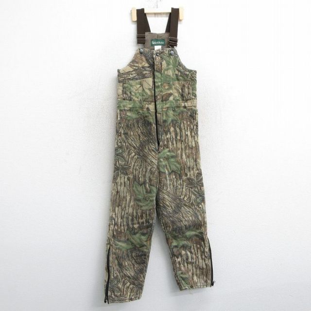 古着 オーバーオール キッズ ボーイズ 子供服 90年代 90s リアルツリー USA製 タロン ベージュ他 カーキ 内側キルティング 25feb06