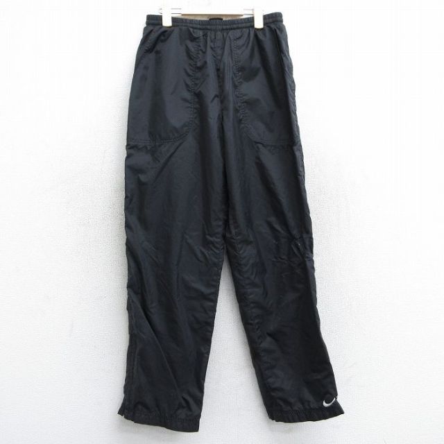 古着 ナイキ NIKE ナイロン パンツ キッズ ボーイズ 子供服 00年代 00s ワンポイントロゴ 黒 ブラック 25feb26