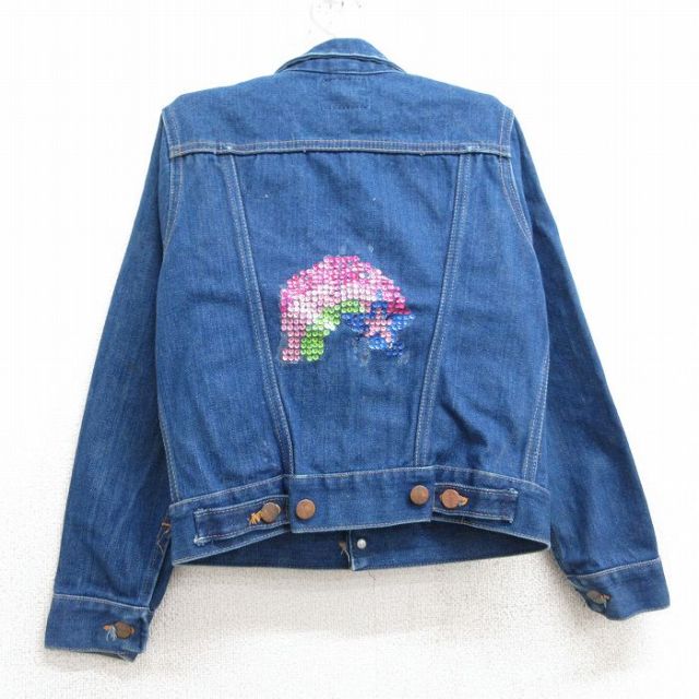 【50%OFF】古着 ラングラー Wrangler 長袖 ジージャン キッズ ボーイズ 子供服 90年代 90s コットン USA製 紺 ネイビー デニム 25mar03