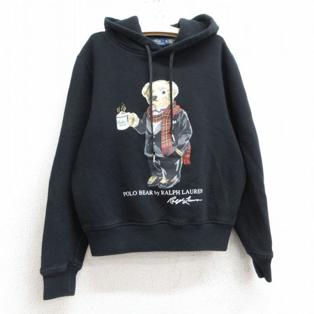 古着 ラルフローレン Ralph Lauren 長袖 ブランド スウェット パーカー キッズ ボーイズ 子供服 ポロベア 黒 ブラック 【spe】 25mar04