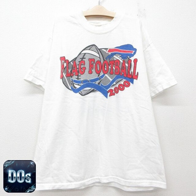 【50%OFF】00s 半袖Tシャツ フットボール企業広告 ホワイト キッズ | 古着