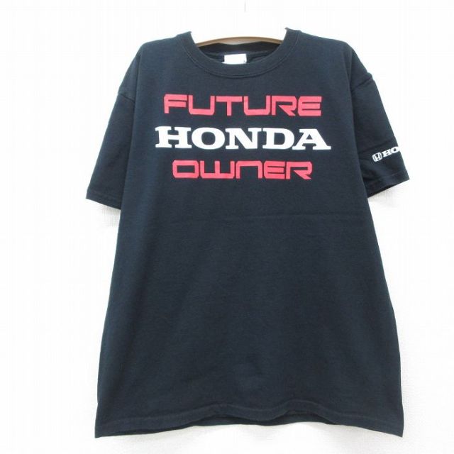 古着 半袖 ビンテージ Tシャツ キッズ ボーイズ 子供服 00年代 00s ホンダ HONDA コットン クルーネック 黒 ブラック 25jun06