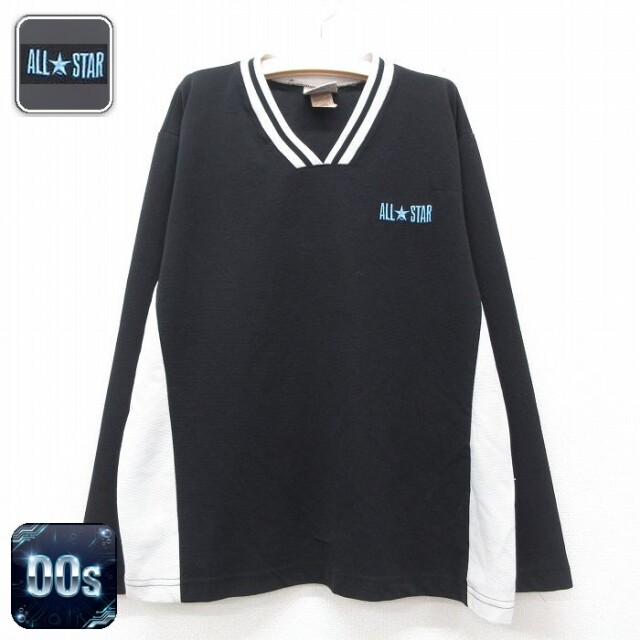 コンバース 00s 長袖Tシャツ オールスター ブラック キッズ | 古着