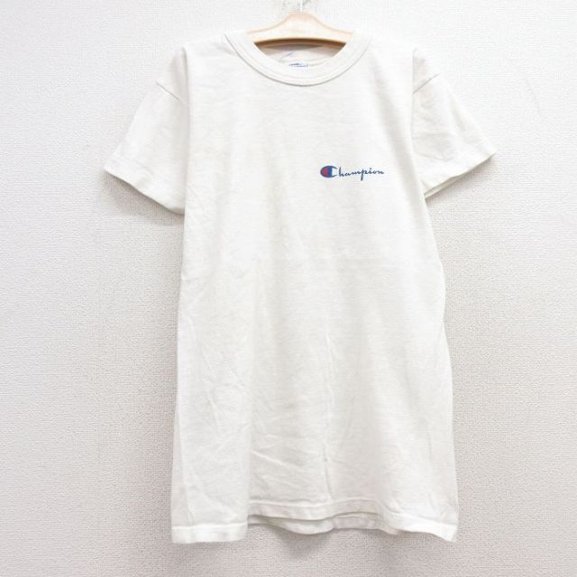 古着 チャンピオン Champion 半袖 ビンテージ Tシャツ キッズ ボーイズ 子供服 90年代 90s ワンポイントロゴ クルーネック USA製 白 ホワイト 25jun28