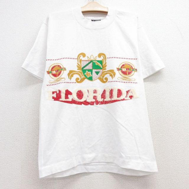 古着 半袖 ビンテージ Tシャツ キッズ ボーイズ 子供服 90年代 90s フロリダ クルーネック 白 ホワイト 25jul24