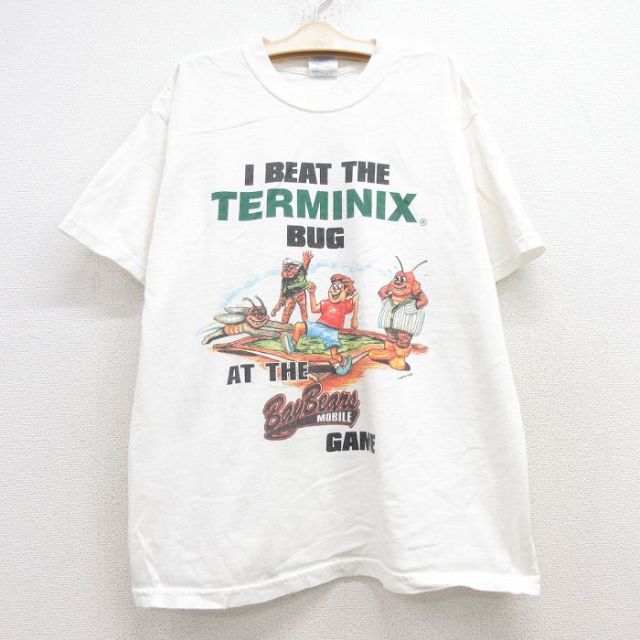 古着 半袖 ビンテージ Tシャツ キッズ ボーイズ 子供服 00年代 00s Bay Beans コットン クルーネック 白 ホワイト 25jul24