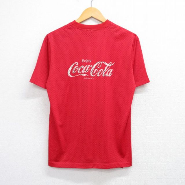 古着 半袖 ビンテージ Tシャツ キッズ ボーイズ 子供服 80年代 80s コカコーラ 胸ポケット付き メッシュ地 クルーネック 赤 レッド 25aug20