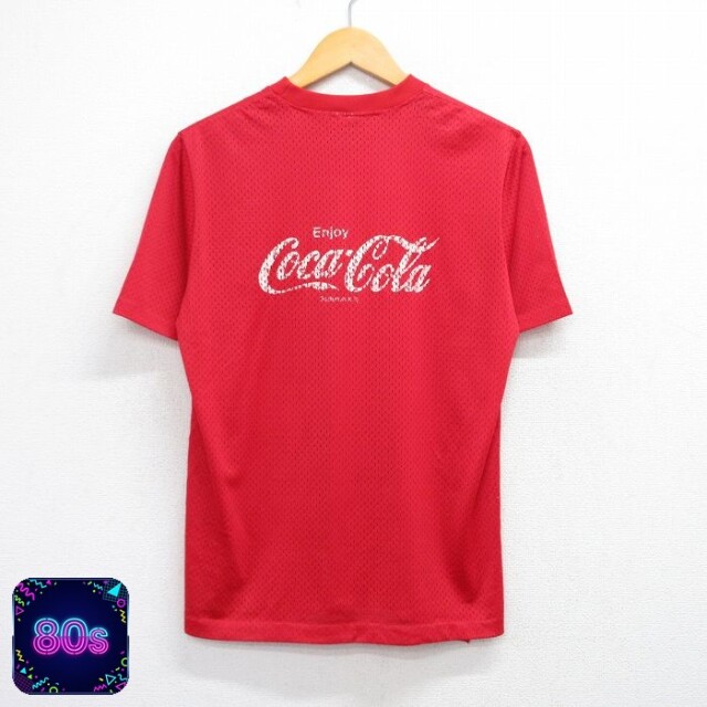 【50%OFF】コカコーラ 80s 半袖Tシャツ 胸ポケット付き メッシュ地 レッド キッズ | 古着