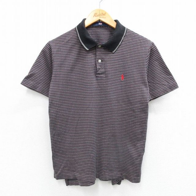 古着 ラルフローレン Ralph Lauren ポロスポーツ 半袖 ポロ シャツ キッズ ボーイズ 子供服 ワンポイントロゴ グレー他 チェック 25sep03
