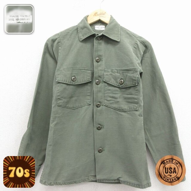 【50%OFF】ミリタリーシャツ ユーティリティ グリーン キッズ | 古着