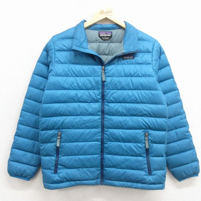 古着 パタゴニア patagonia 長袖 ダウン ジャケット キッズ ボーイズ 子供服 青 26feb04