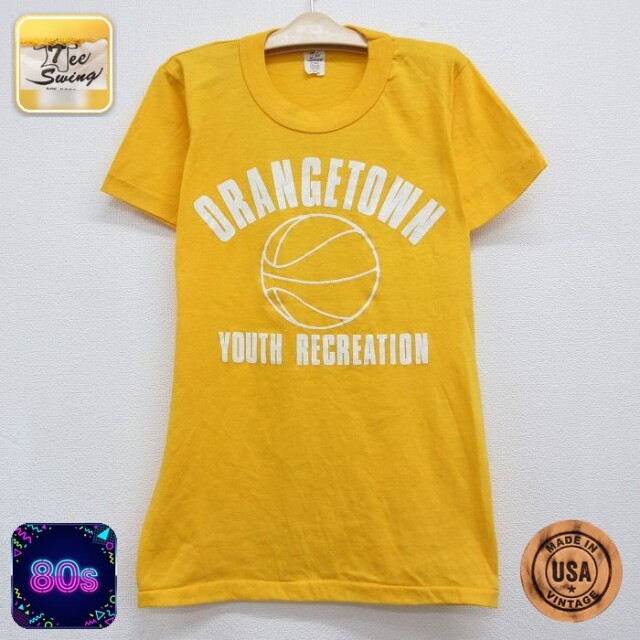 【20%OFF】ORANGETOWN 80s 半袖Tシャツ バスケットボール イエロー キッズ | 古着