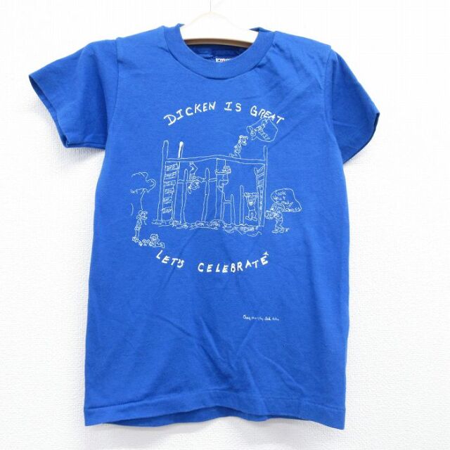 ヘインズ 80s 半袖Tシャツ DICKEN ブルー キッズ | 古着