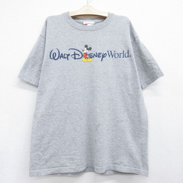 ディズニー 00s 半袖Tシャツ ミッキー グレー キッズ | 古着
