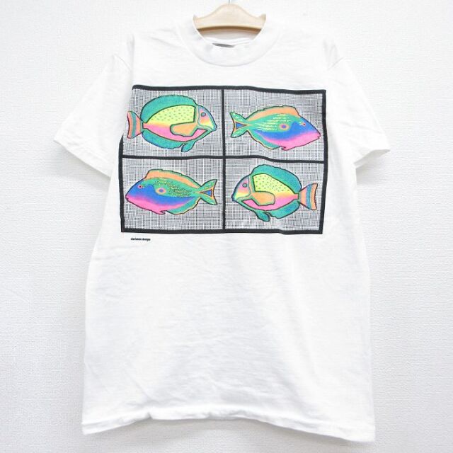 オニータ 90s 半袖Tシャツ 魚 ホワイト キッズ | 古着
