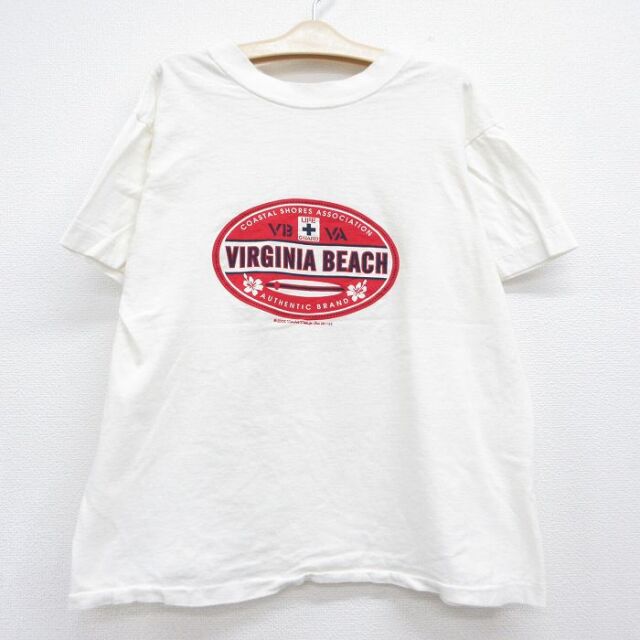 00s 半袖Tシャツ VIRGINIA BEACH ホワイト キッズ | 古着